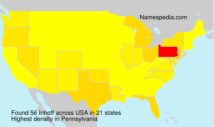 Surname Inhoff in USA Surname Inhoff in USA