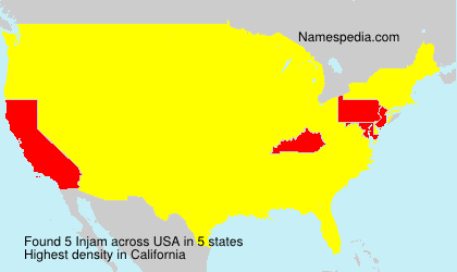 Surname Injam in USA Surname Injam in USA