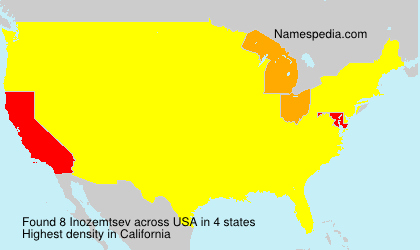 Surname Inozemtsev in USA Surname Inozemtsev in USA