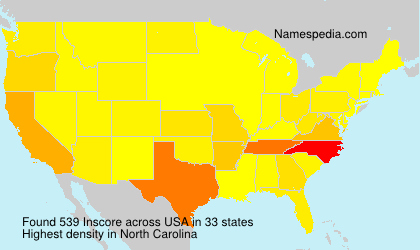 Surname Inscore in USA Surname Inscore in USA