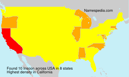 Surname Insoon in USA Surname Insoon in USA