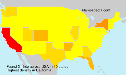 Surname Inte in USA Surname Inte in USA