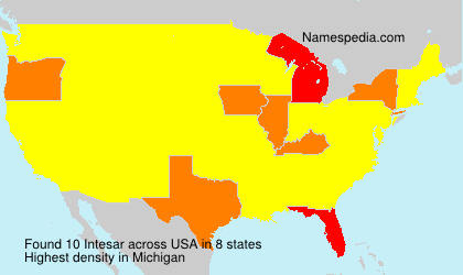Surname Intesar in USA Surname Intesar in USA