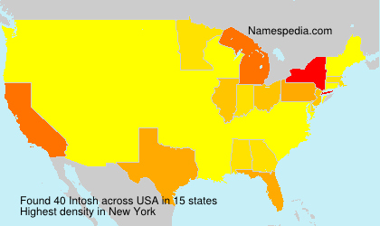 Surname Intosh in USA Surname Intosh in USA