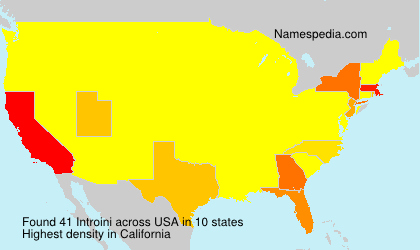 Surname Introini in USA Surname Introini in USA