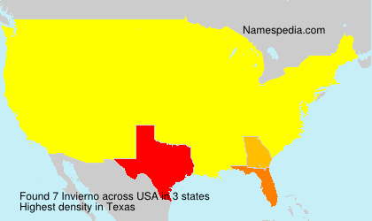 Surname Invierno in USA Surname Invierno in USA