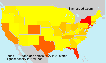 Surname Ioannides in USA
