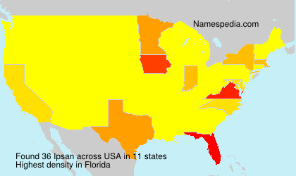 Surname Ipsan in USA
