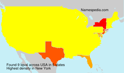 Surname Iqval in USA