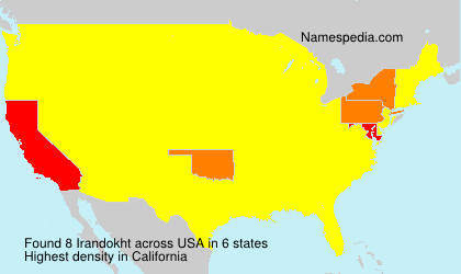 Surname Irandokht in USA Surname Irandokht in USA