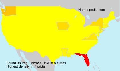 Surname Iregui in USA