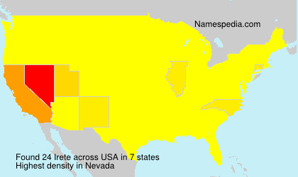 Surname Irete in USA Surname Irete in USA
