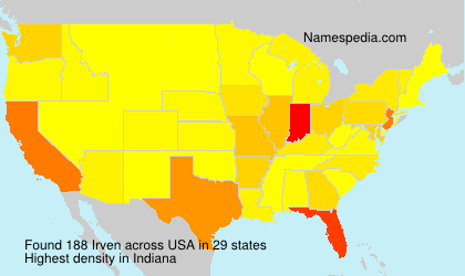 Surname Irven in USA Surname Irven in USA