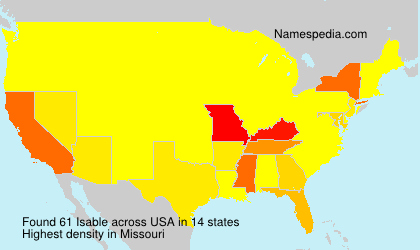 Surname Isable in USA Surname Isable in USA