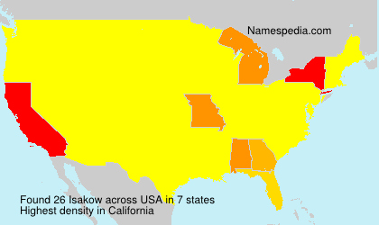 Surname Isakow in USA Surname Isakow in USA