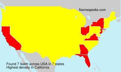 Surname Isalm in USA Surname Isalm in USA