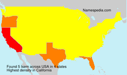 Surname Isem in USA Surname Isem in USA