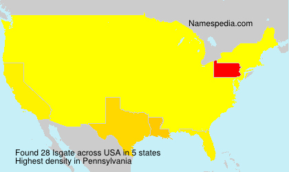 Surname Isgate in USA Surname Isgate in USA
