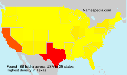 Surname Isidra in USA Surname Isidra in USA