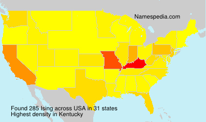 Surname Ising in USA Surname Ising in USA