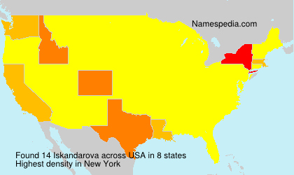Surname Iskandarova in USA Surname Iskandarova in USA