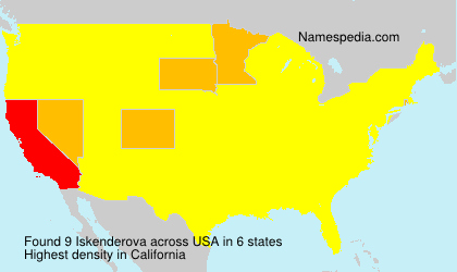 Surname Iskenderova in USA Surname Iskenderova in USA