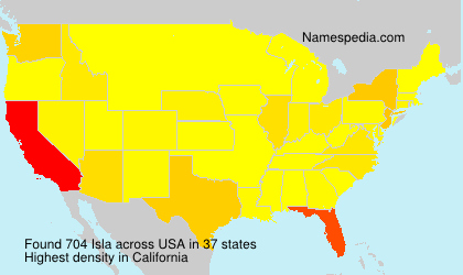 Surname Isla in USA