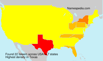 Surname Isleem in USA Surname Isleem in USA