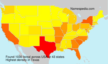 Surname Isreal in USA Surname Isreal in USA