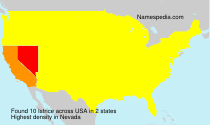 Surname Istrice in USA Surname Istrice in USA
