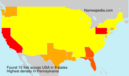 Surname Itali in USA