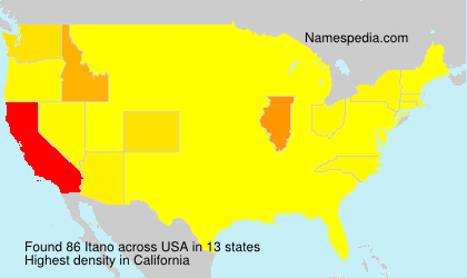Surname Itano in USA