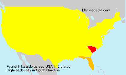Surname Itaralde in USA Surname Itaralde in USA