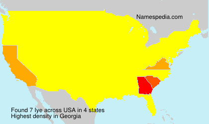 Surname Iye in USA