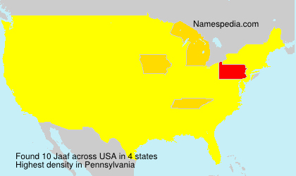 Surname Jaaf in USA