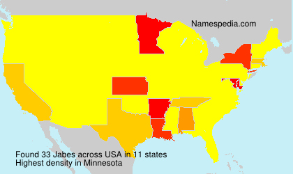 Surname Jabes in USA