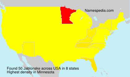 Surname Jablonske in USA Surname Jablonske in USA