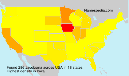 Surname Jacobsma in USA Surname Jacobsma in USA