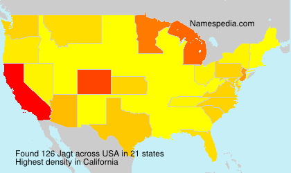 Surname Jagt in USA