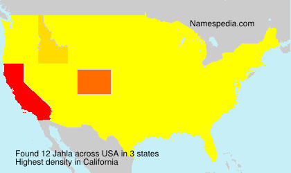Surname Jahla in USA Surname Jahla in USA