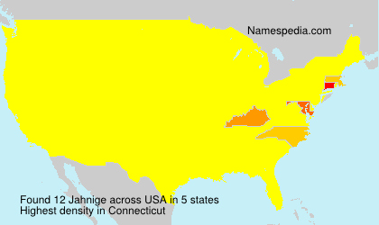 Surname Jahnige in USA Surname Jahnige in USA