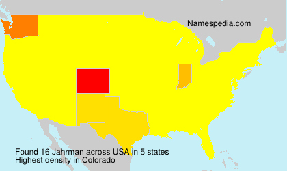 Surname Jahrman in USA Surname Jahrman in USA