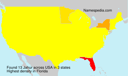 Surname Jahur in USA