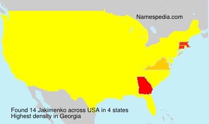 Surname Jakimenko in USA Surname Jakimenko in USA