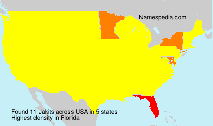 Surname Jakits in USA Surname Jakits in USA