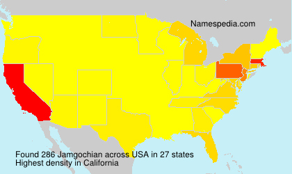 Surname Jamgochian in USA Surname Jamgochian in USA