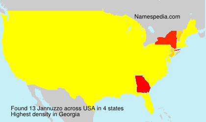 Surname Jannuzzo in USA Surname Jannuzzo in USA