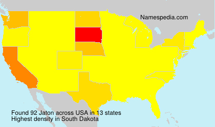 Surname Jaton in USA Surname Jaton in USA