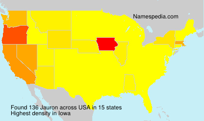 Surname Jauron in USA Surname Jauron in USA