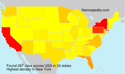 Surname Java in USA Surname Java in USA